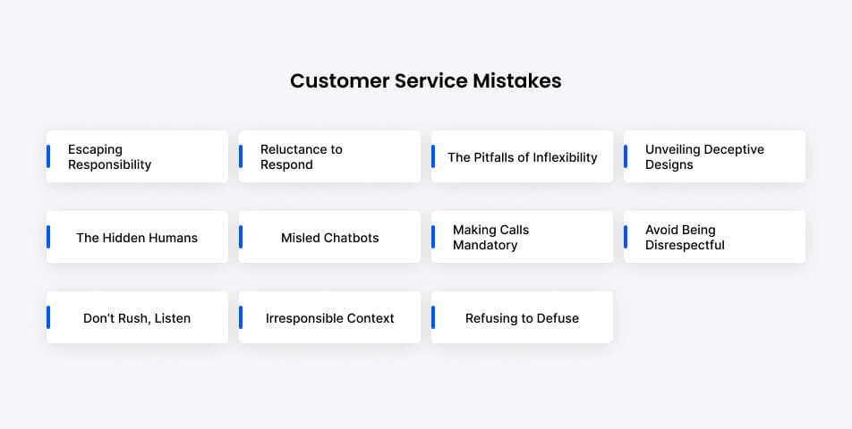 11 common customer service mistakes to avoid
