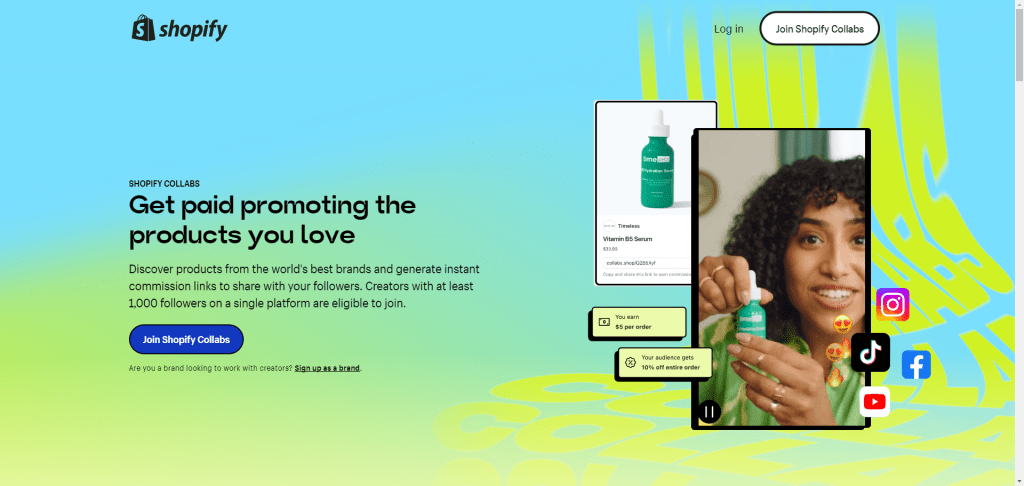 Influencer Marketing For Ecommerce: The Ultimate Guide For 2024 - Desku The homepage of a website featuring a woman endorsing a product for ecommerce.